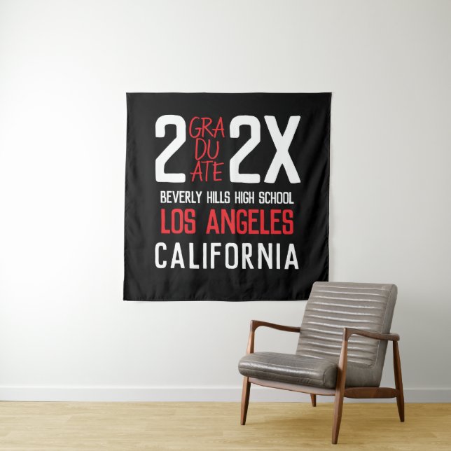 Modern and Bold Graduation Tapestry (In Situ)