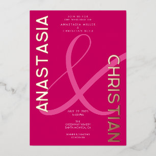 Modern and Bold Magenta Wedding