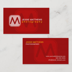Modern and Bold Monogram Business Card