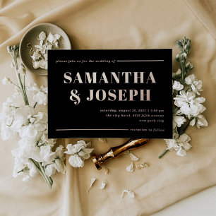 Modern and Bold Typography   Minimalist Wedding