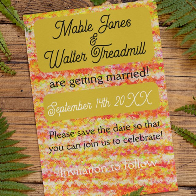 Modern and bright golds and pinks save the date (Creator Uploaded)