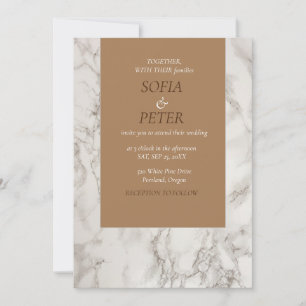 Modern and chic marble invitation