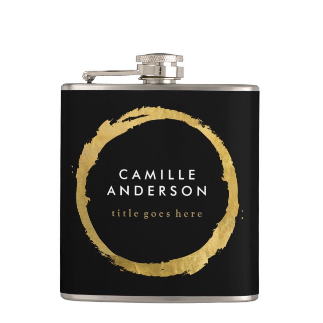Modern and Chic Personalized Flask (Front)
