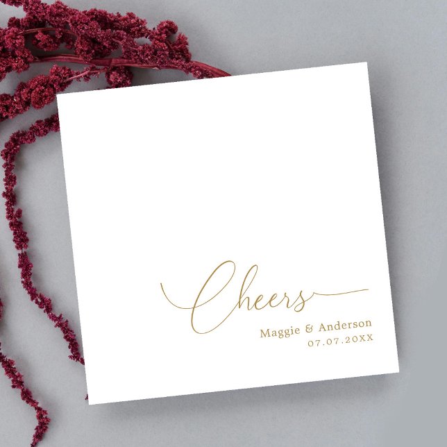 Modern and Chic: Personalized Wedding Napkin (Modern and Chic: Personalized Wedding Napkins)
