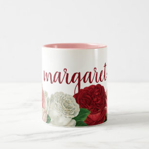 Modern and Chic Script Floral Coffee Mug