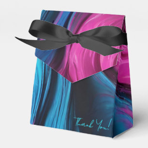 Modern and Chic Wedding-Blue and Pink- Favor Box