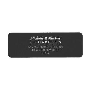 MODERN and CLASSIC Dark Grey Address Label