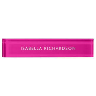 Modern and Classy Magenta Nameplate