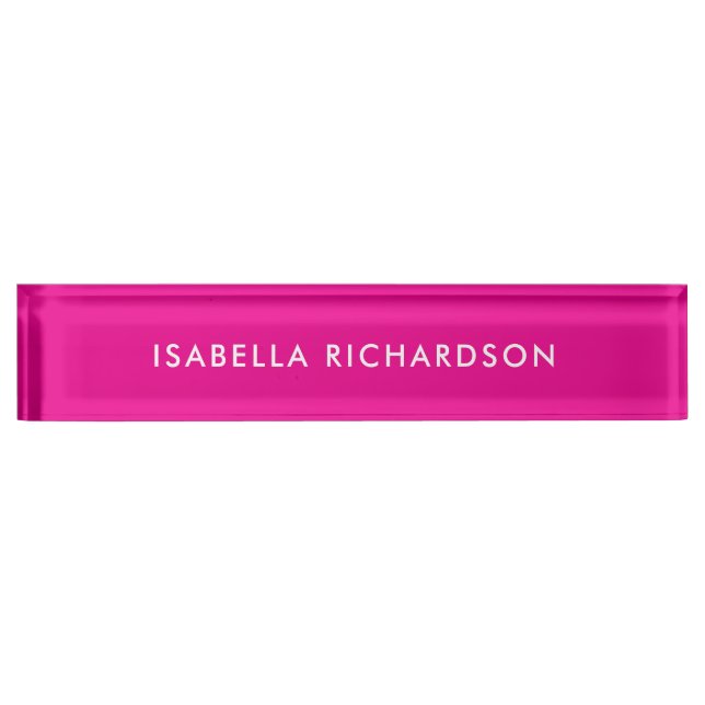 Modern and Classy Magenta Nameplate (Front)