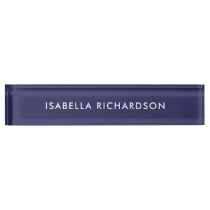 Modern and Classy Navy Blue Nameplate