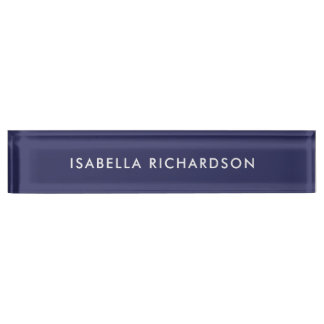 Modern and Classy Navy Blue Nameplate