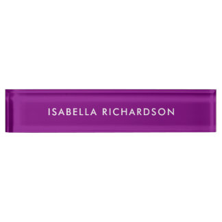 Modern and Classy Purple Nameplate
