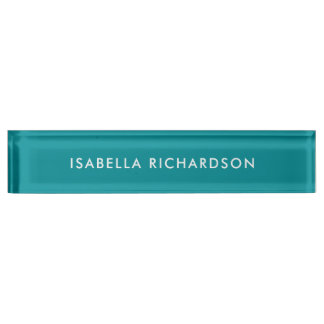 Modern and Classy Teal Nameplate