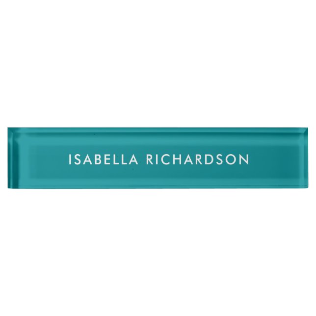 Modern and Classy Teal Nameplate (Front)