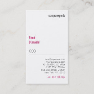 Modern and clear business card