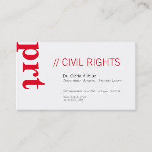Modern and Clear with red Business Card