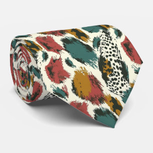 Modern and Colorful Animal Print Tie