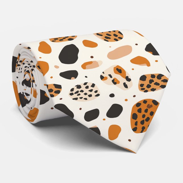 Modern and Colourful Animal Print Neck Tie (Rolled)