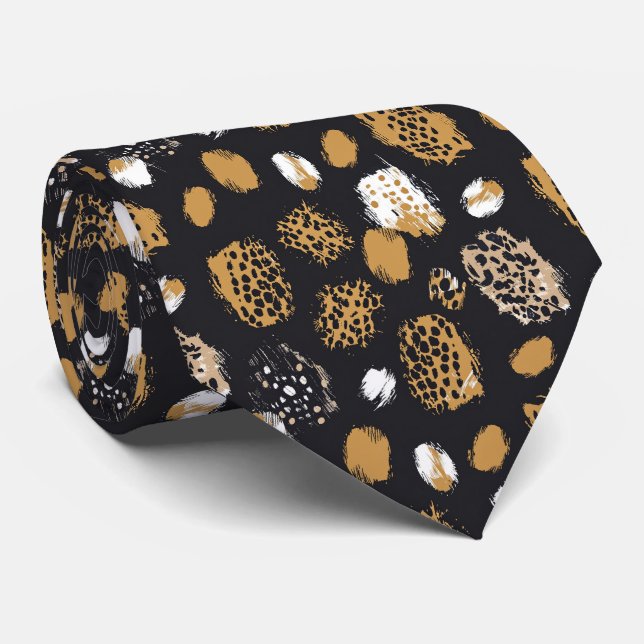 Modern and Colourful Animal Print Tie (Rolled)