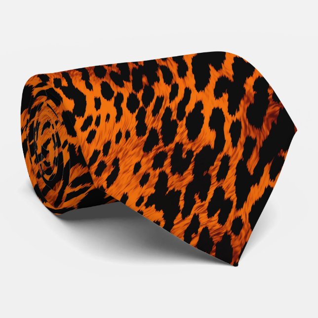 Modern and Colourful Animal Print Tie (Rolled)