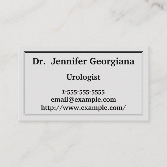 Modern and Customizable Urologist Business Card (Front)