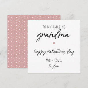 Modern and Cute Valentine's Day Card for Grandma