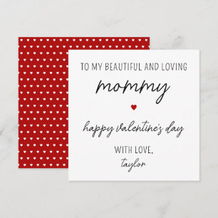 Modern and Cute Valentine's Day Card for Mom