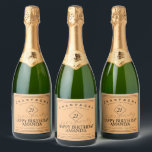 Modern and Elegant Birthday Sparkling Wine Label<br><div class="desc">This Modern and Elegant Birthday sparkling wine Label is perfect for any age! The elegant simple design sets the tonne for a luxury event.</div>