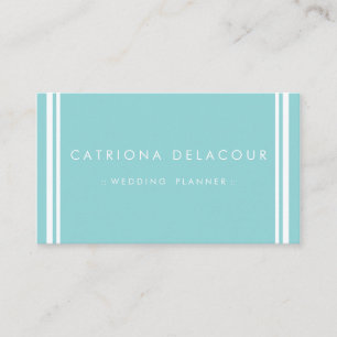 Modern and Elegant Blue Striped Business Card