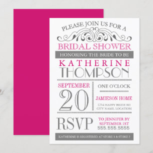 Modern and Elegant Bridal Shower Invitation