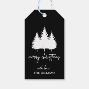 Modern and elegant Christmas tree personalized Gift Tags