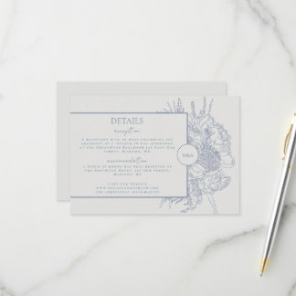 Modern and Elegant Floral Boquet Details Card