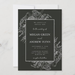 Modern and Elegant Floral Boquet Invitation