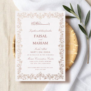 Modern and Elegant Floral Border Islamic wedding
