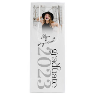Modern and Elegant Graduation Gift Wine Gift Bag
