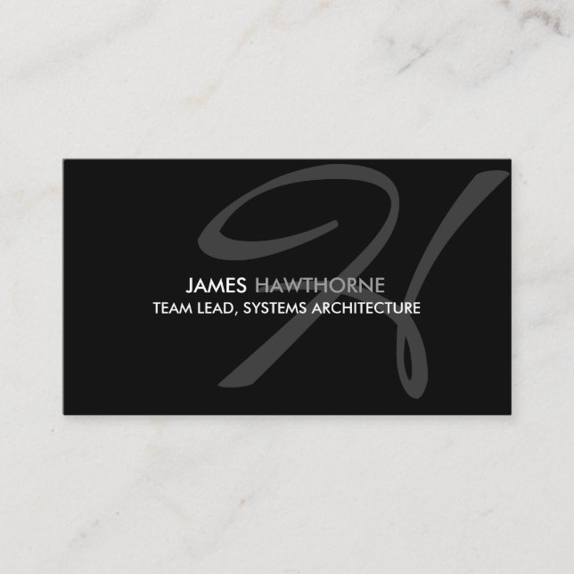 Modern and Elegant Monogram Business Card (Front)