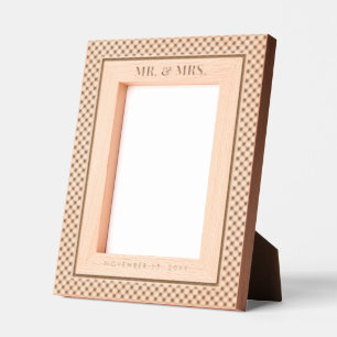 Modern and Elegant Pattern Mr. & Mrs. Personalized Etched Frames