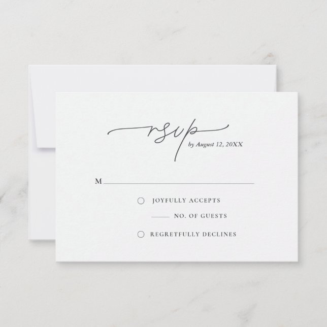 Modern and Elegant Simple Response Card (Front)