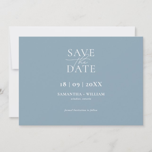 Modern and Elegant Simple Save the Date Invitation (Front)