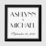 Modern and Elegant Stylish Wedding Date Magnet<br><div class="desc">Modern and Elegant Stylish Wedding Date Magnet - a fun gift for guests,  or use it as a save the date! Easy to customize with your own details and colours.</div>