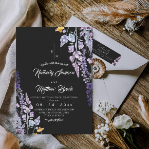 Modern and Elegant Wildflower Rustic Wedding Invitation