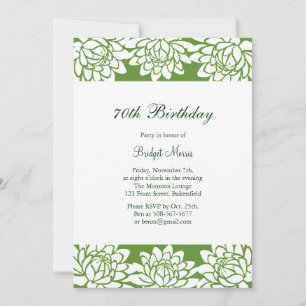 Modern and Floral Birthday Party Invitation