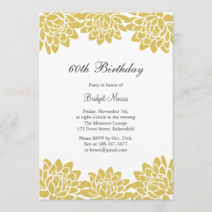 Modern and Floral Birthday Party Invitation