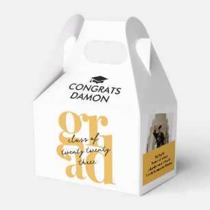 Modern and Fun GRAD Graduation Favor Box