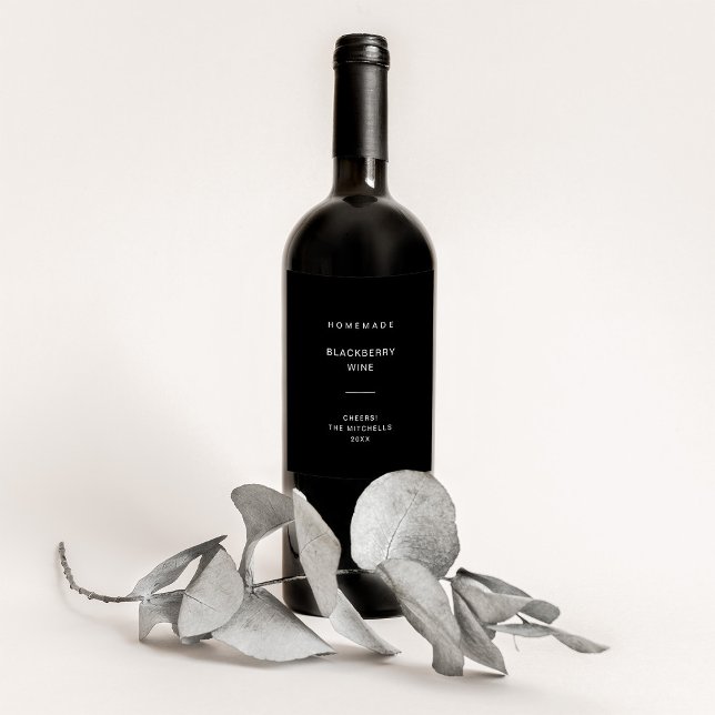 Modern and Minimal Black and White Wine Label (Creator Uploaded)