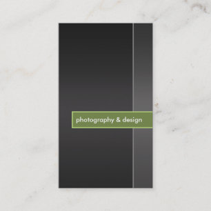 modern and minimal black & lime green photography business card