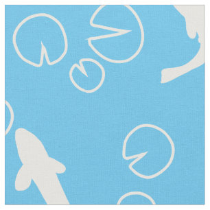 Modern and minimal koi pattern fabric