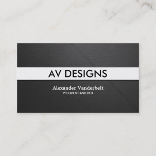 Modern and Minimal perforated leather Professional Business Card