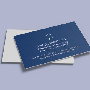 Modern and Minimal Solid Navy Attorney Business Card