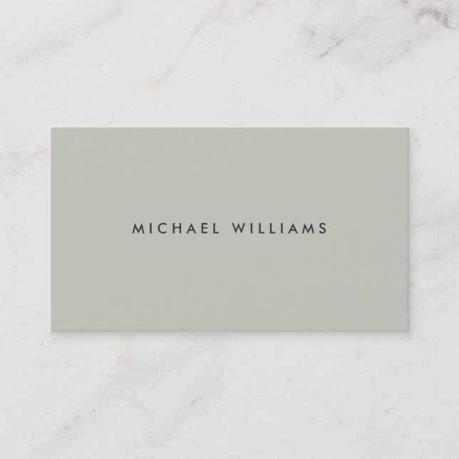 MODERN and MINIMAL Taupe Business Card (Front)